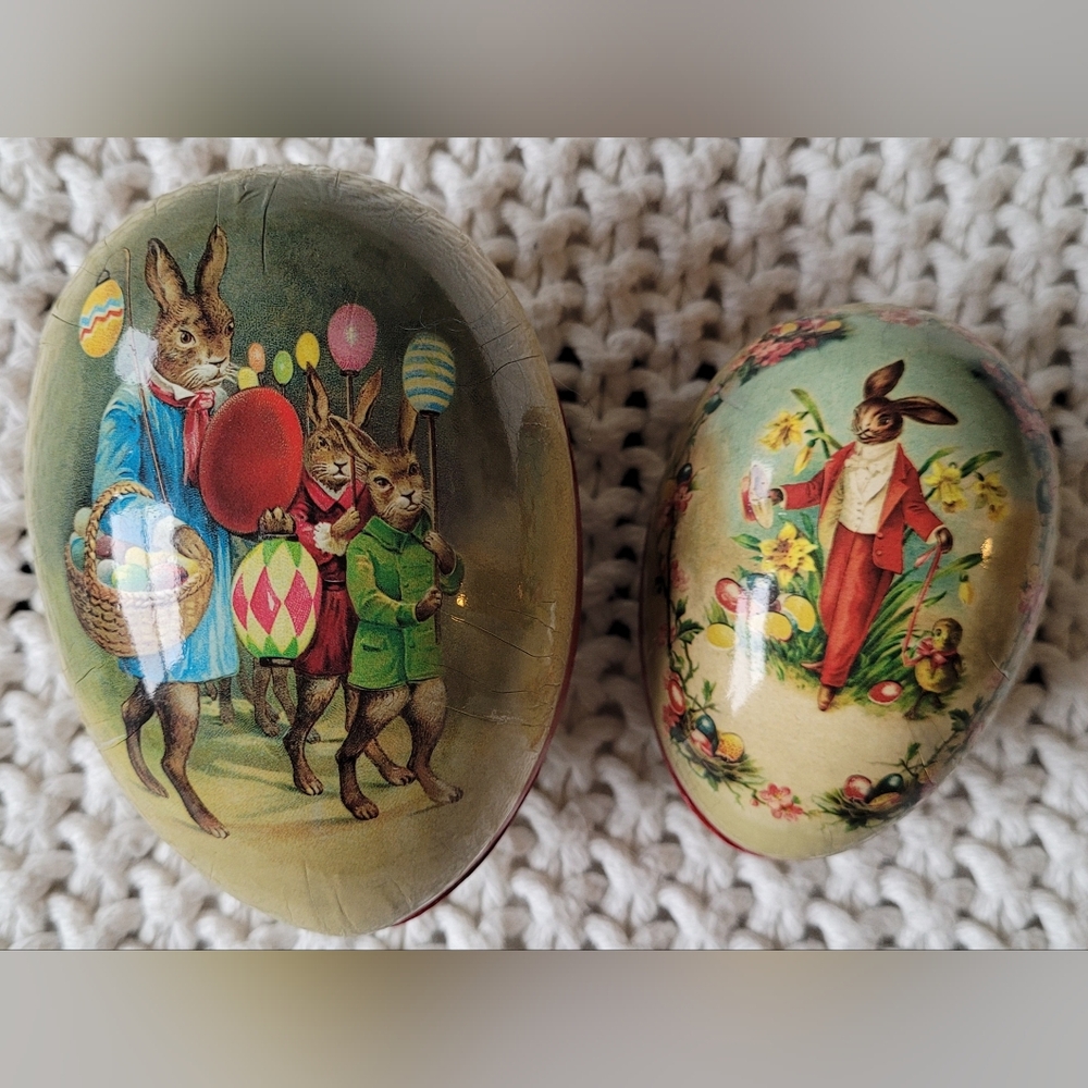 Nestler Vintage Hollow Papier Mâché Easter Egg Set